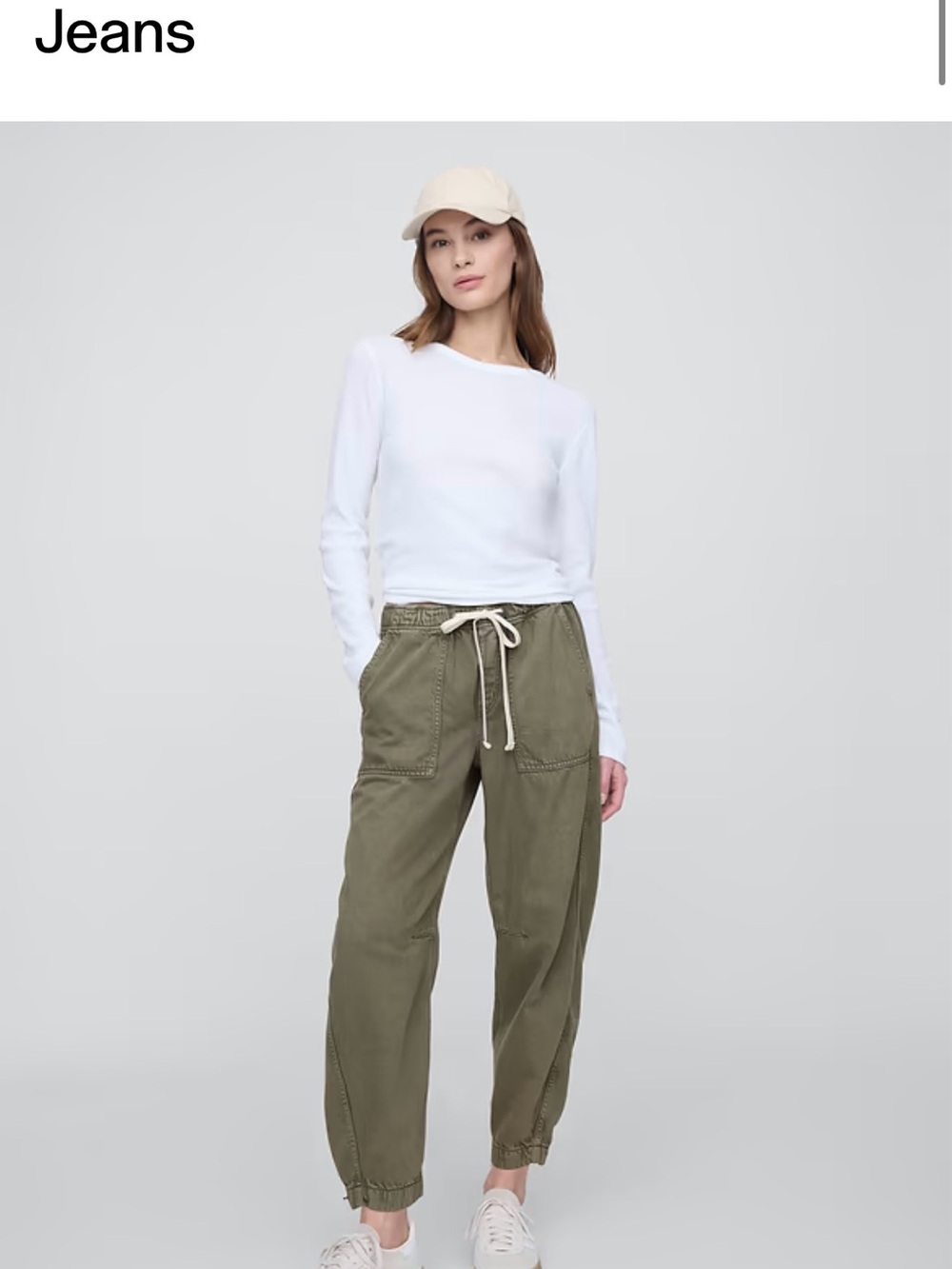 Pull on barrel pants- Khaki